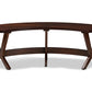 baxton studio berlin mid century modern walnut finished wood curved dining bench | Modish Furniture Store-3