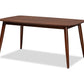 baxton studio edna mid century modern walnut finished wood dining table | Modish Furniture Store-2