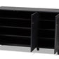 baxton studio coolidge modern and contemporary dark grey finished 8 shelf wood shoe storage cabinet | Modish Furniture Store-3