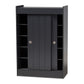 baxton studio leone modern and contemporary charcoal finished 2 door wood entryway shoe storage cabinet | Modish Furniture Store-3
