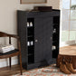 Baxton Studio Leone Modern and Contemporary Charcoal Finished 2-Door Wood Entryway Shoe Storage Cabinet | Modishstore | Cabinets