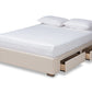 Baxton Studio Leni Modern and Contemporary Beige Fabric Upholstered 4-Drawer Queen Size Platform Storage Bed Frame | Beds | Modishstore - 5