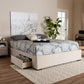 Baxton Studio Leni Modern and Contemporary Beige Fabric Upholstered 4-Drawer Queen Size Platform Storage Bed Frame | Beds | Modishstore - 2