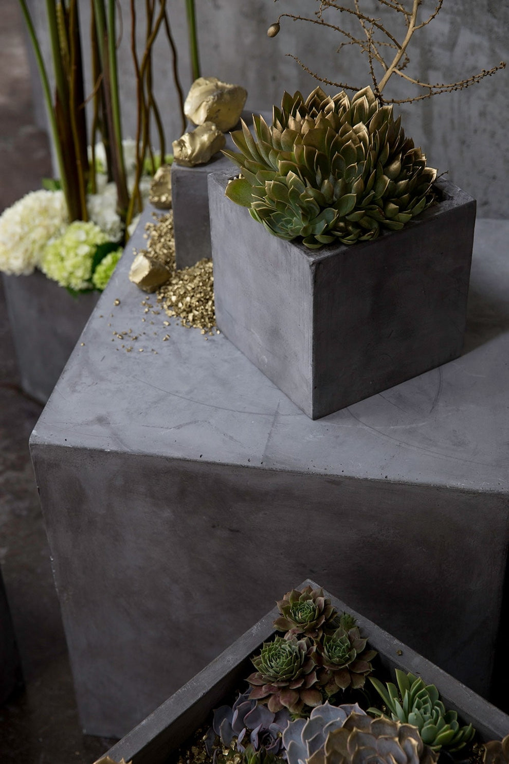Newport Grey Concrete Cube Planter By Accent Decor- 6 Sizes | Planters, Troughs & Cachepots | Modishstore - 7