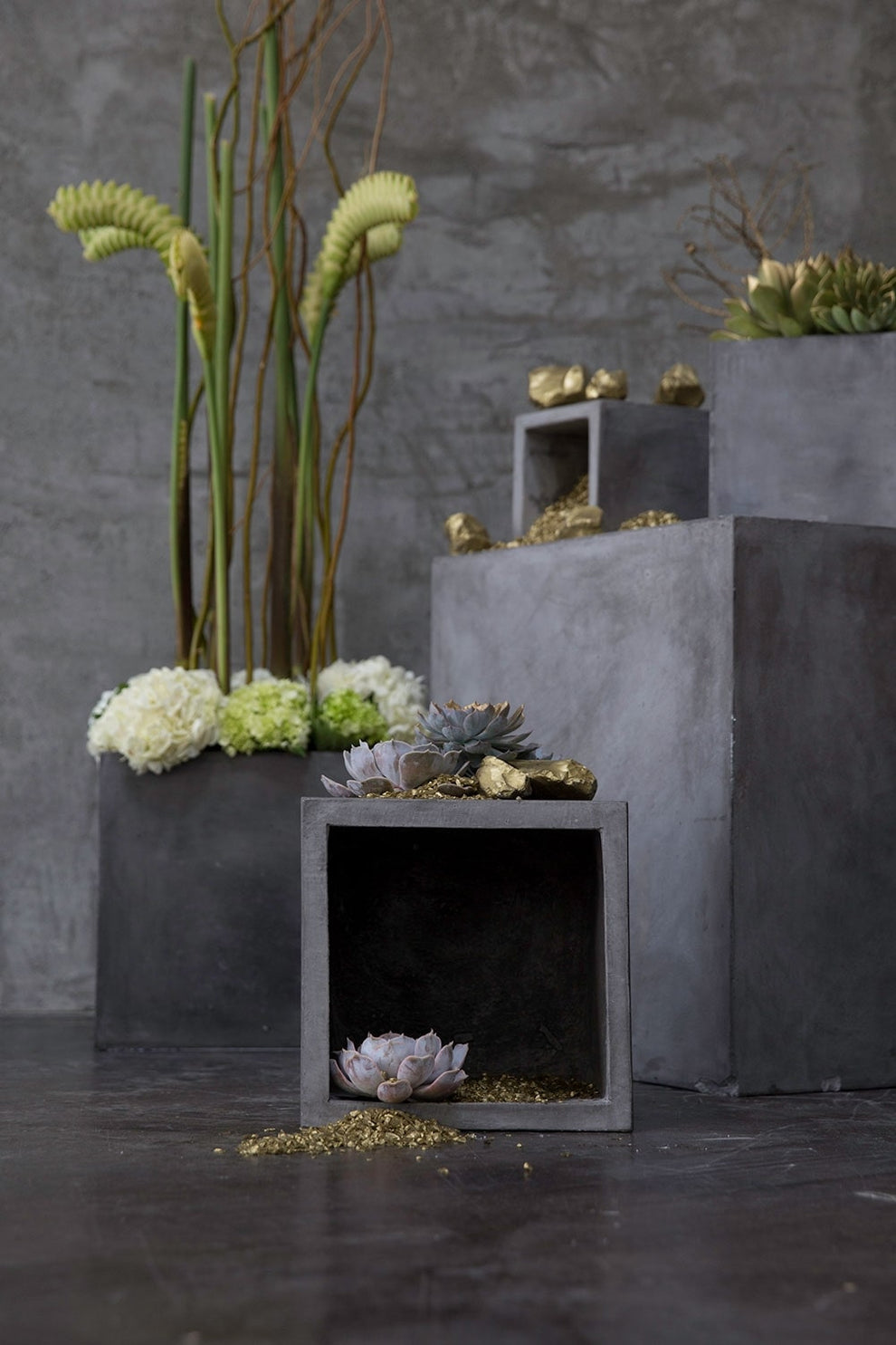 Newport Grey Concrete Cube Planter By Accent Decor- 6 Sizes | Planters, Troughs & Cachepots | Modishstore - 11