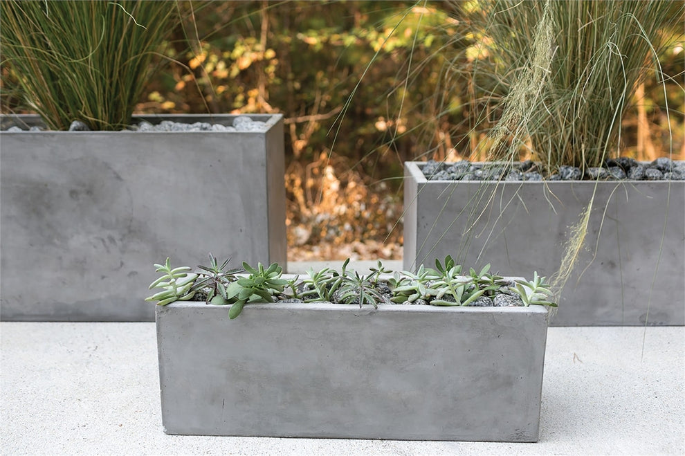 Newport Planter Set of 2 By Accent Decor | Outdoor Planters, Troughs & Cachepots | Modishstore - 2
