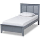 baxton studio adela modern and contemporary grey finished wood twin size platform bed | Modish Furniture Store-2