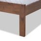 Baxton Studio Malene Mid-Century Modern Walnut Finished Wood Queen Size Platform Bed | Beds | Modishstore - 4