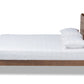 Baxton Studio Avena Mid-Century Modern Walnut Finished Wood Queen Size Platform bed | Beds | Modishstore - 4