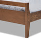 Baxton Studio Avena Mid-Century Modern Walnut Finished Wood Queen Size Platform bed | Beds | Modishstore - 5