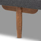 Baxton Studio Marit Mid-Century Modern Two-Tone Grey Fabric Upholstered Walnut Finished Wood Daybed | Daybeds | Modishstore - 6