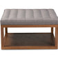 baxton studio alvere modern and contemporary grey fabric upholstered walnut finished cocktail ottoman | Modish Furniture Store-3