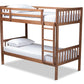 baxton studio jude modern and contemporary walnut brown finished wood twin size bunk bed | Modish Furniture Store-2