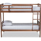 baxton studio liam modern and contemporary walnut brown finished wood twin size bunk bed | Modish Furniture Store-3