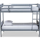 baxton studio elsie modern and contemporary grey finished wood twin size bunk bed | Modish Furniture Store-3