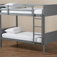 Baxton Studio Elsie Modern and Contemporary Grey Finished Wood Twin Size Bunk Bed | Modishstore | Beds