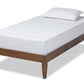 baxton studio lucina mid century modern walnut brown finished twin size platform bed frame | Modish Furniture Store-2