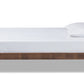 baxton studio lucina mid century modern walnut brown finished twin size platform bed frame | Modish Furniture Store-3