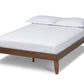 baxton studio lucina mid century modern walnut brown finished full size platform bed frame | Modish Furniture Store-2