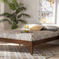 Baxton Studio Lucina Mid-Century Modern Walnut Brown Finished Queen Size Platform Bed Frame | Modishstore | Beds
