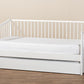 Baxton Studio Renata Classic and Traditional White Finished Wood Twin Size Spindle Daybed with Trundle | Daybeds | Modishstore - 3