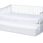 Baxton Studio Renata Classic and Traditional White Finished Wood Twin Size Spindle Daybed with Trundle | Daybeds | Modishstore - 6