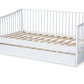 Baxton Studio Renata Classic and Traditional White Finished Wood Twin Size Spindle Daybed with Trundle | Daybeds | Modishstore - 9