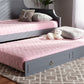 Baxton Studio Mariana Classic and Traditional Grey Finished Wood Twin Size Trundle | Modishstore | Beds