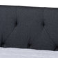 Baxton Studio Haylie Modern and Contemporary Dark Grey Fabric Upholstered Queen Size Daybed | Daybeds | Modishstore - 5