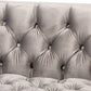 baxton studio zanetta glam and luxe gray velvet upholstered gold finished 2 piece sofa and lounge chair set | Modish Furniture Store-3