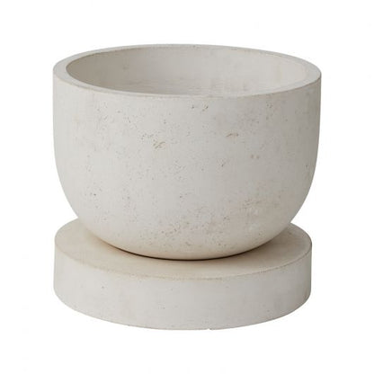 Archer White Concrete Planter By Accent Decor- 2 Sizes | Planters, Troughs & Cachepots | Modishstore - 3