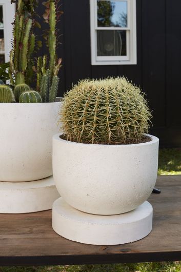 Archer White Concrete Planter By Accent Decor- 2 Sizes | Planters, Troughs & Cachepots | Modishstore - 2
