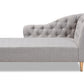 baxton studio emeline modern and contemporary grey fabric upholstered oak finished chaise lounge | Modish Furniture Store-3
