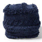 baxton studio curlew moroccan inspired navy handwoven cotton pouf ottoman | Modish Furniture Store-3