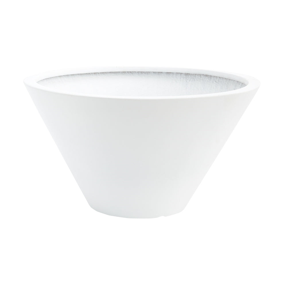 Lindi Polyfiber Pot By Accent Decor - Black/White - 2 Sizes | Planters, Troughs & Cachepots | Modishstore - 2