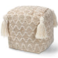 baxton studio noland moroccan inspired natural and ivory handwoven cotton and hemp pouf ottoman | Modish Furniture Store-2