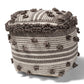 baxton studio eligah moroccan inspired ivory and brown handwoven wool pouf ottoman | Modish Furniture Store-2
