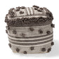baxton studio eligah moroccan inspired ivory and brown handwoven wool pouf ottoman | Modish Furniture Store-3
