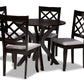 baxton studio jana modern and contemporary grey fabric upholstered and dark brown finished wood 5 piece dining set | Modish Furniture Store-2