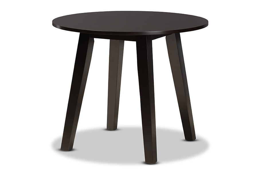 Baxton Studio Imogen Modern and Contemporary Grey Fabric Upholstered and Dark Brown Finished Wood 5-Piece Dining Set | Dining Sets | Modishstore - 8