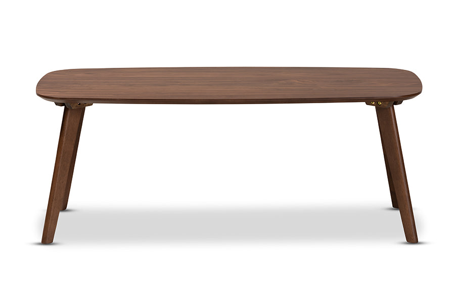 baxton studio dahlia mid century modern walnut finished coffee table | Modish Furniture Store-3