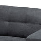 baxton studio langley modern and contemporary dark grey fabric upholstered sectional sofa with left facing chaise | Modish Furniture Store-3