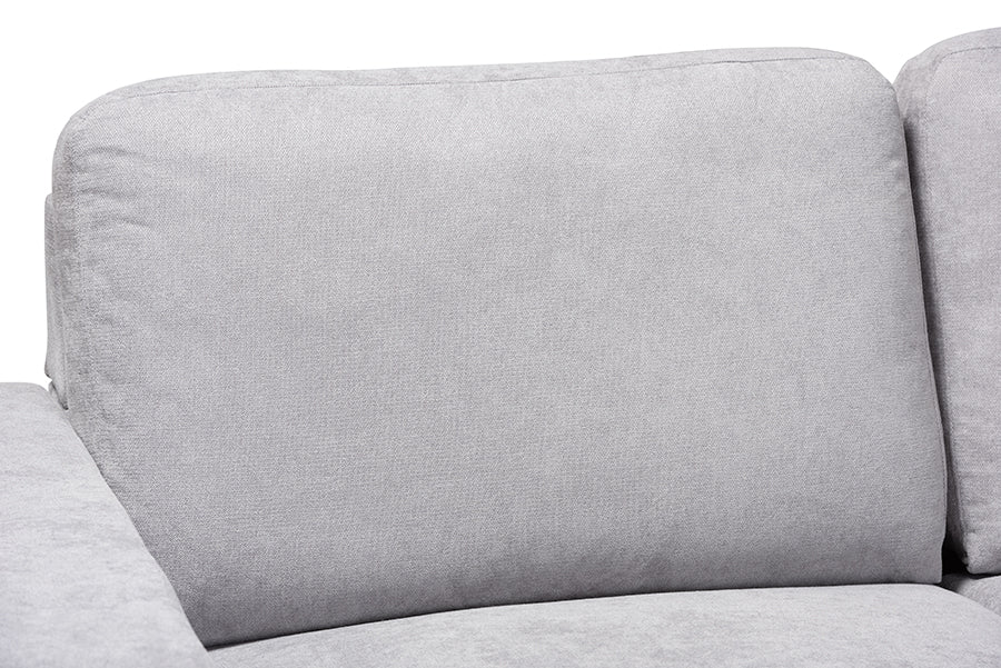 baxton studio nevin modern and contemporary light grey fabric upholstered sectional sofa with right facing chaise | Modish Furniture Store-3