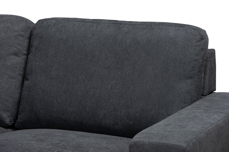 baxton studio nevin modern and contemporary dark grey fabric upholstered sectional sofa with left facing chaise | Modish Furniture Store-3