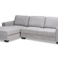 baxton studio nevin modern and contemporary light grey fabric upholstered sectional sofa with left facing chaise | Modish Furniture Store-2