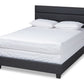 baxton studio ansa modern and contemporary dark grey fabric upholstered full size bed | Modish Furniture Store-2