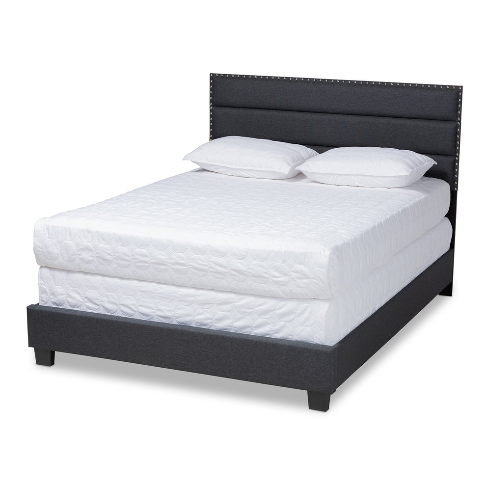 Baxton Studio Ansa Modern and Contemporary Beige Fabric Upholstered Queen Size Bed | Beds | Modishstore - 7