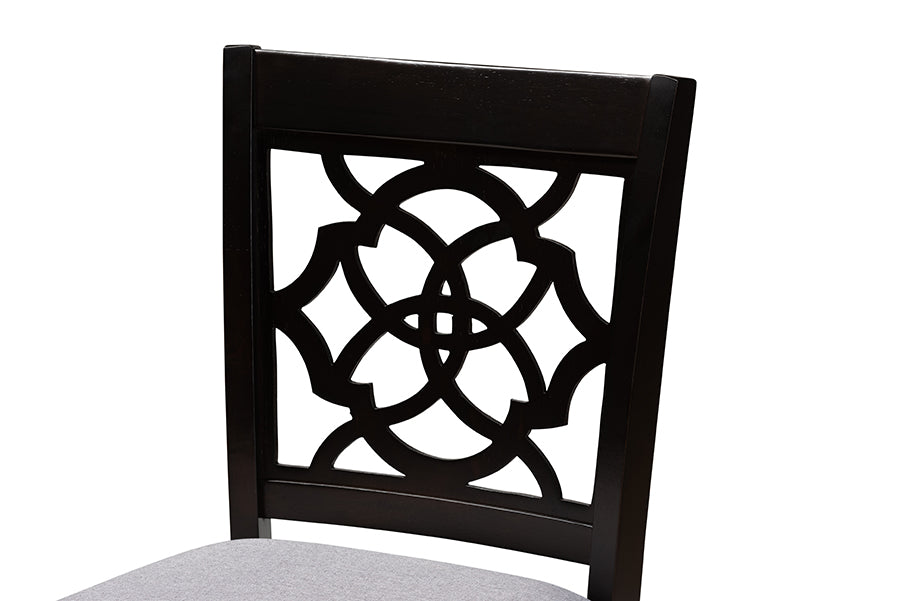 Baxton Studio Arden Modern and Contemporary Sand Fabric Upholstered Espresso Brown Finished 2-Piece Wood Counter Stool Set of 4 | Counter Stools | Modishstore - 11