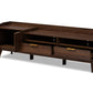 baxton studio lena mid century modern walnut brown finished 2 drawer wood tv stand | Modish Furniture Store-3