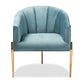 baxton studio clarisse glam and luxe light blue velvet fabric upholstered gold finished accent chair | Modish Furniture Store-3